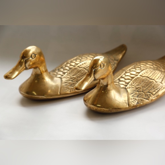 Brass Mid-Century Ducks - Picture 3 of 6